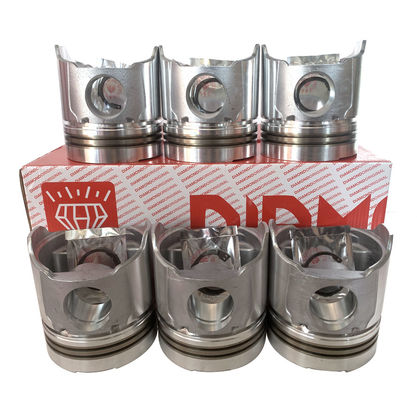 New  3306 Engine Parts 1654262 Piston With Snap Ring 6PCS Silver For 3306 3304 330B